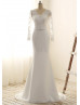 V Neck Ivory Lace Tulle Unique Wedding Dress